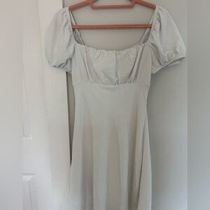 Altar'd State Puff Sleeve Mini Dress in white - perfect for graduations